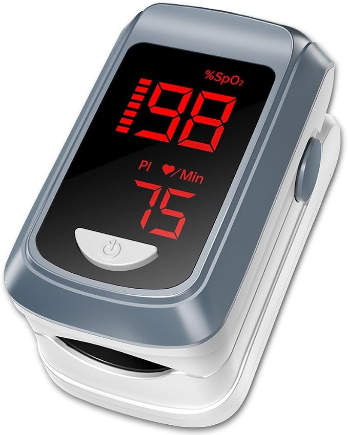 HOLFENRY JKS50BL Fingertip Pulse Oximeter-Mini Oximeter Oxygen Saturation Monitor for SpO…